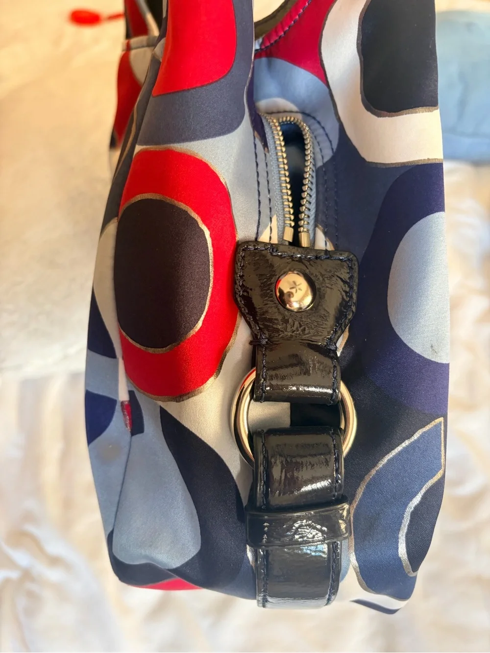Coach Madison Signature Graphic Op Art Maggie Shoulder Bag  with Wallet